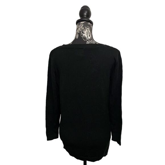 Vintage Mondi Square Neck Knit Sweater Black White Geometric Pattern Sze 34 - Picture 5 of 6